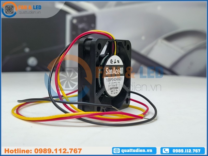 Quạt SANYO DENKI 109P0424H901, 24VDC, 40x40x10mm
