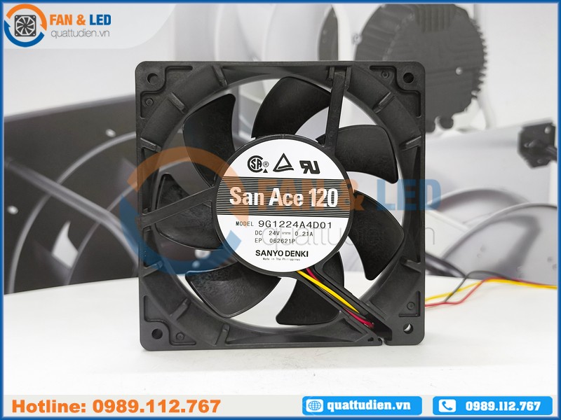 Quạt SANYO DENKI 9G1224A4D01, 24VDC, 120x120x25mm