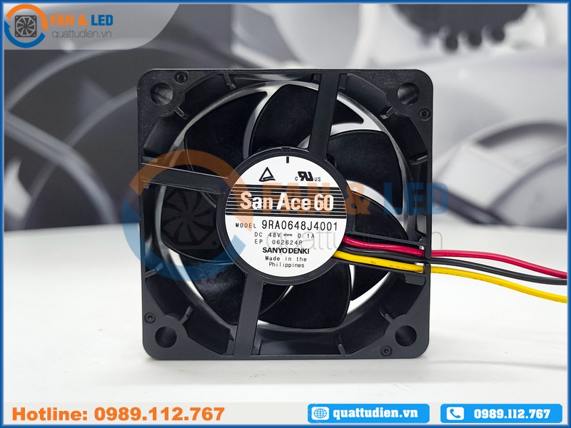 Quạt SANYO DENKI 9RA0648J4001, 48VDC, 60x60x25mm