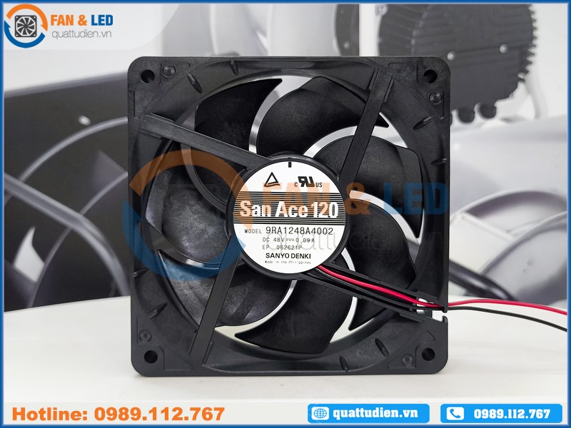 Quạt SANYO DENKI 9RA1248A4002, 48VDC, 120x120x25mm