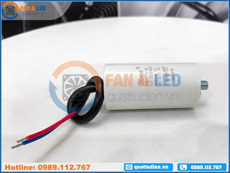 Tụ điện Dianz CBB60 12uF, 450VAC Dây cắm có ốc bắt