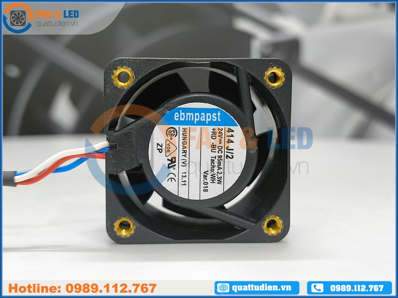 Quạt EBMPAPST 414J/2, 24VDC, 40x40x25mm