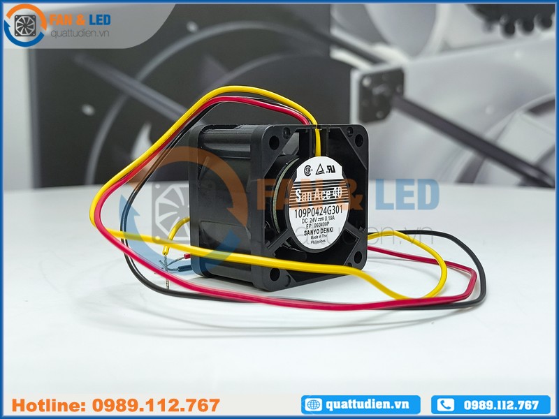 Quạt SANYO DENKI 109P0424G301, 24VDC, 40x40x28mm