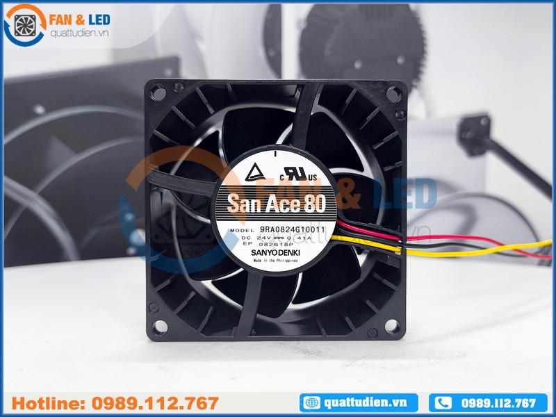 Quạt SANYO DENKI 9RA0824G10011, 24VDC, 80x80x38mm